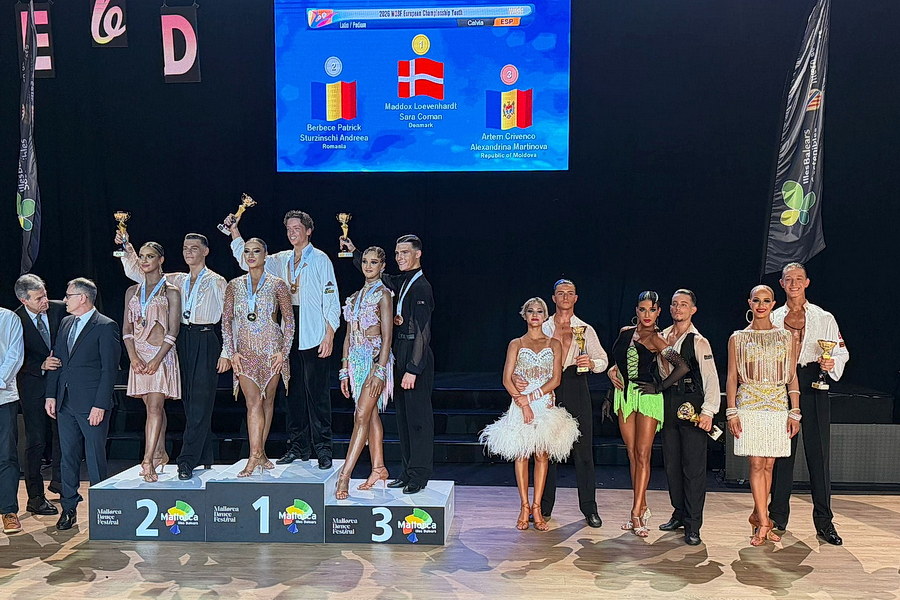 Podium EM Youth Latin 2026 in Calvia