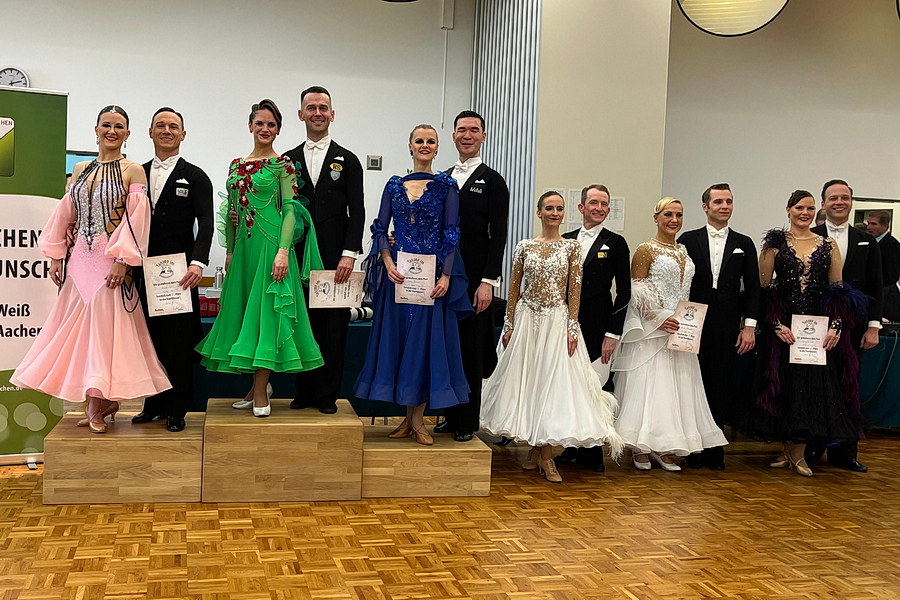 Siegerehrung DTV-RL Senioren I S-Standard in Aachen